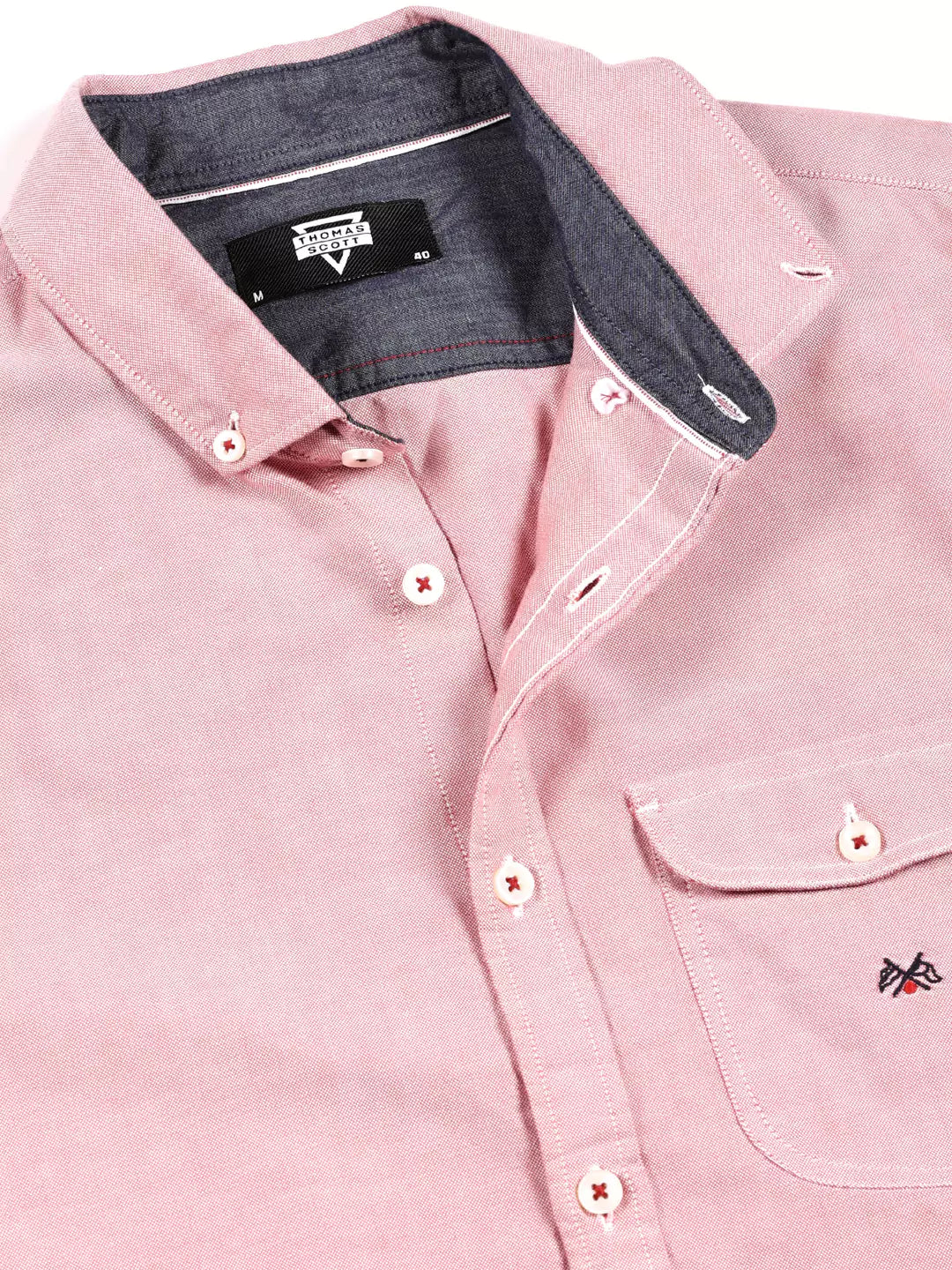 Thomas Scott Men Premium Button-Down Collar Semiformal Shirt