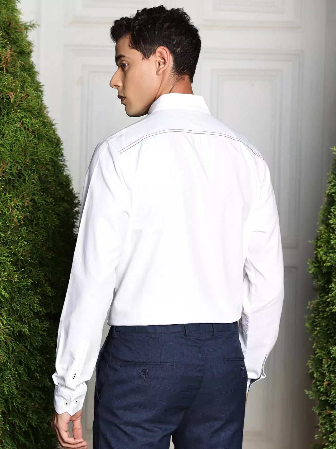 Thomas Scott Men Premium Button-Down Collar Semiformal Shirt