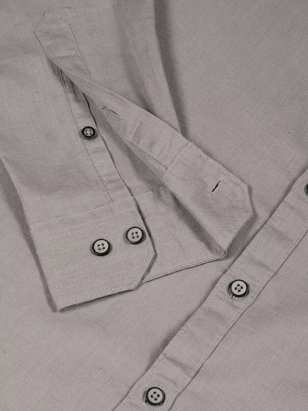 Thomas Scott Men Premium Slim Fit Long Sleeves Mandarin Collar Cotton Linen Casual Shirt