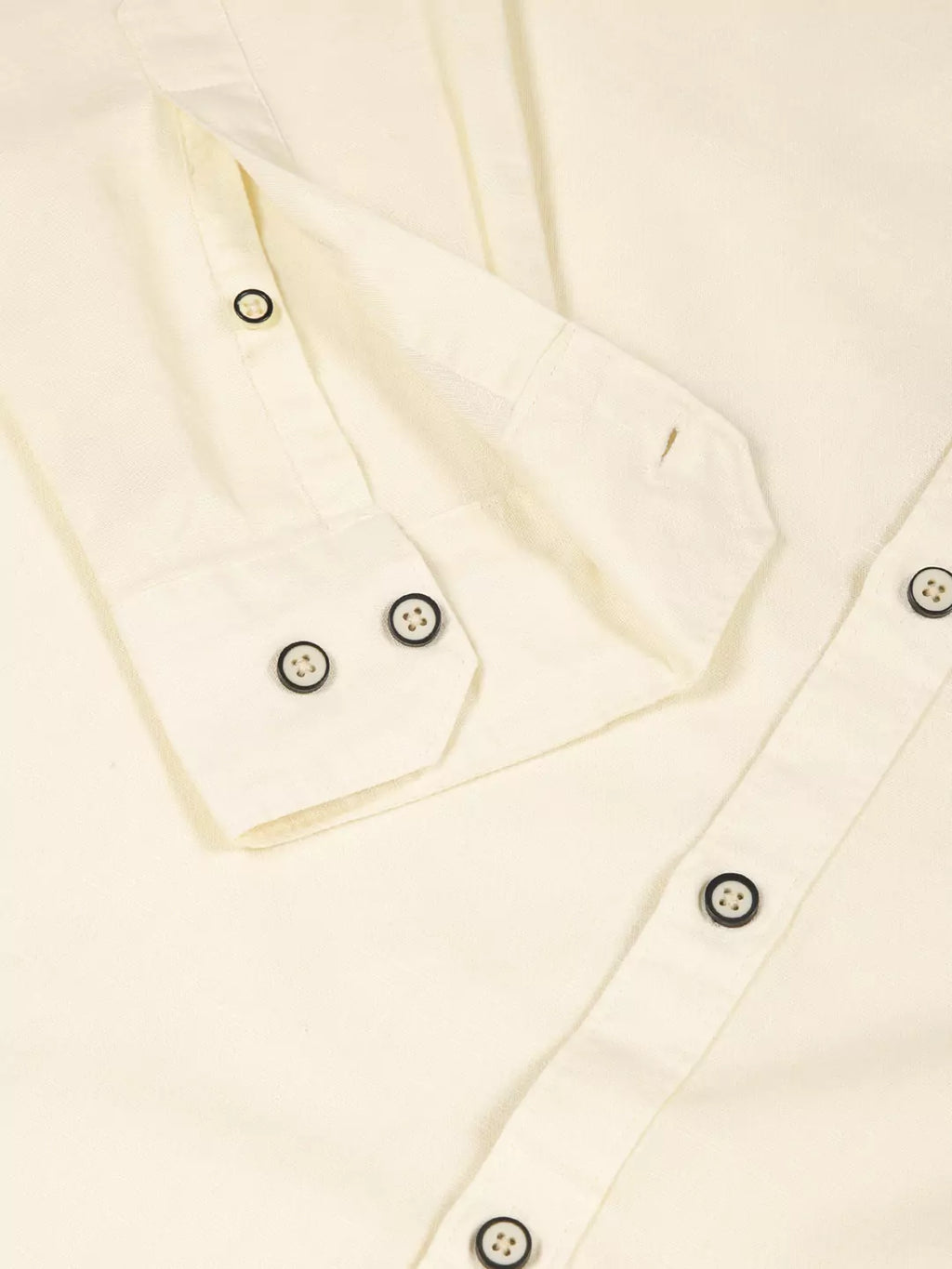 Thomas Scott Men Premium Linen Slim Fit Mandarin Collar Opaque Casual Shirt