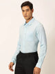 Thomas Scott Men Premium Slim Fit Long Sleeves Spread Collar Cotton Linen Formal Shirt