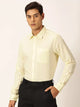 Thomas Scott Men Premium Slim Fit Long Sleeves Spread Collar Cotton Linen Formal Shirt