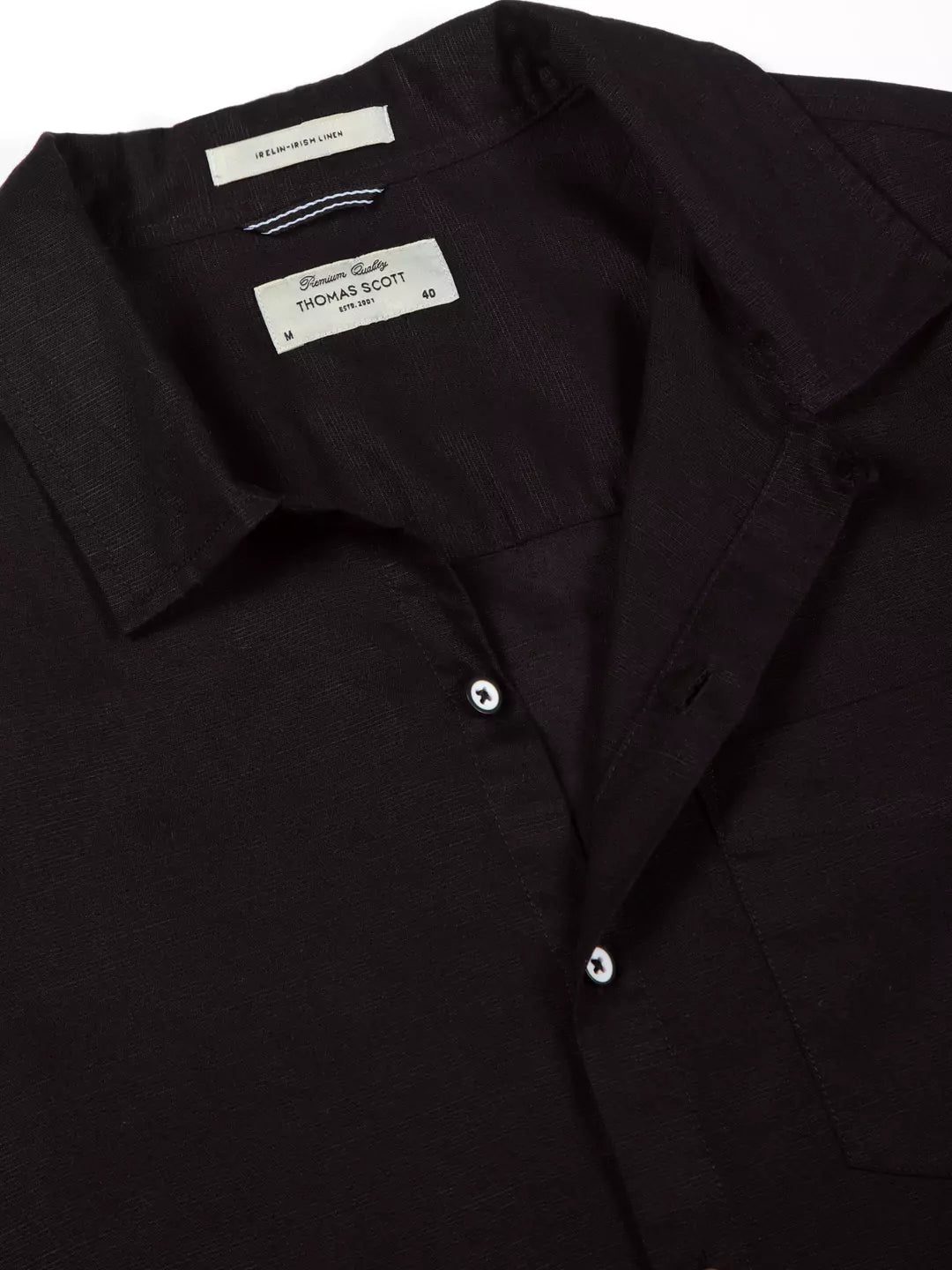 Thomas Scott Men Smart Cotton Linen Casual Shirt