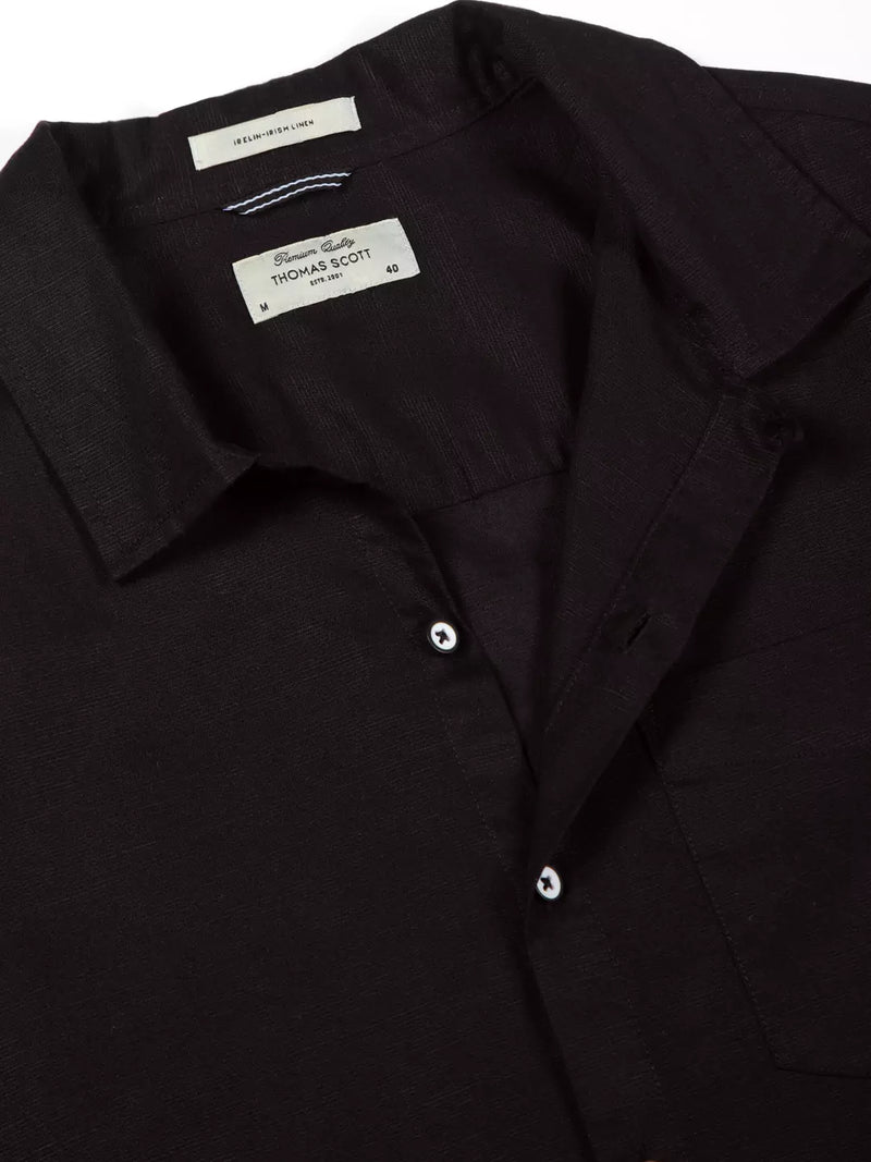 Thomas Scott Men Smart Cotton Linen Casual Shirt