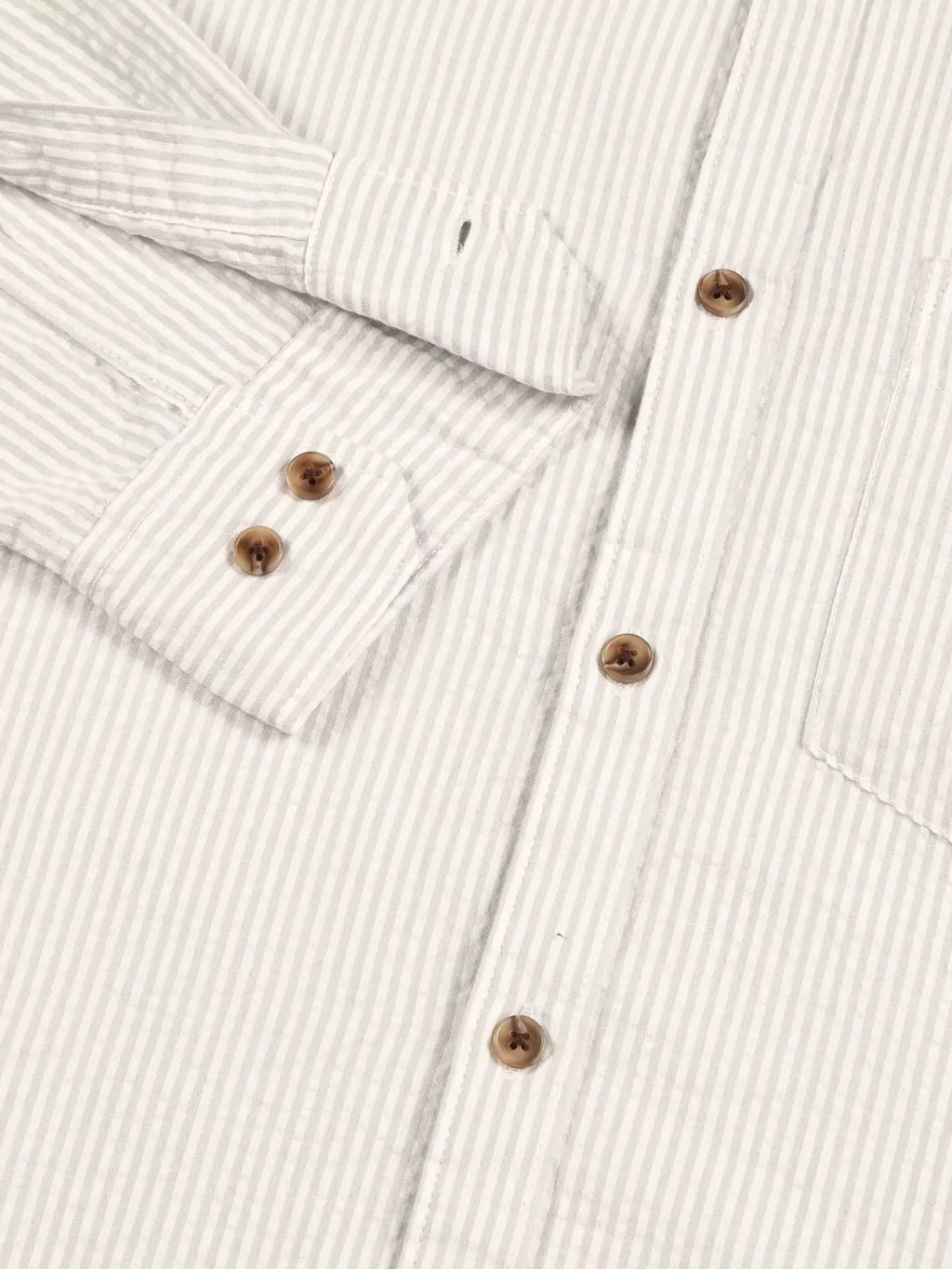 Thomas Scott Men Premium Slim Fit Striped Button-Down Collar Pure Cotton Casual Shirt