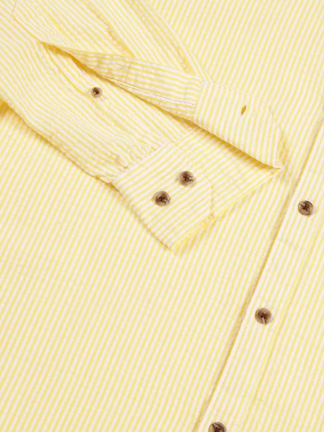 Thomas Scott Men Premium Slim Fit Striped Button-Down Collar Pure Cotton Casual Shirt