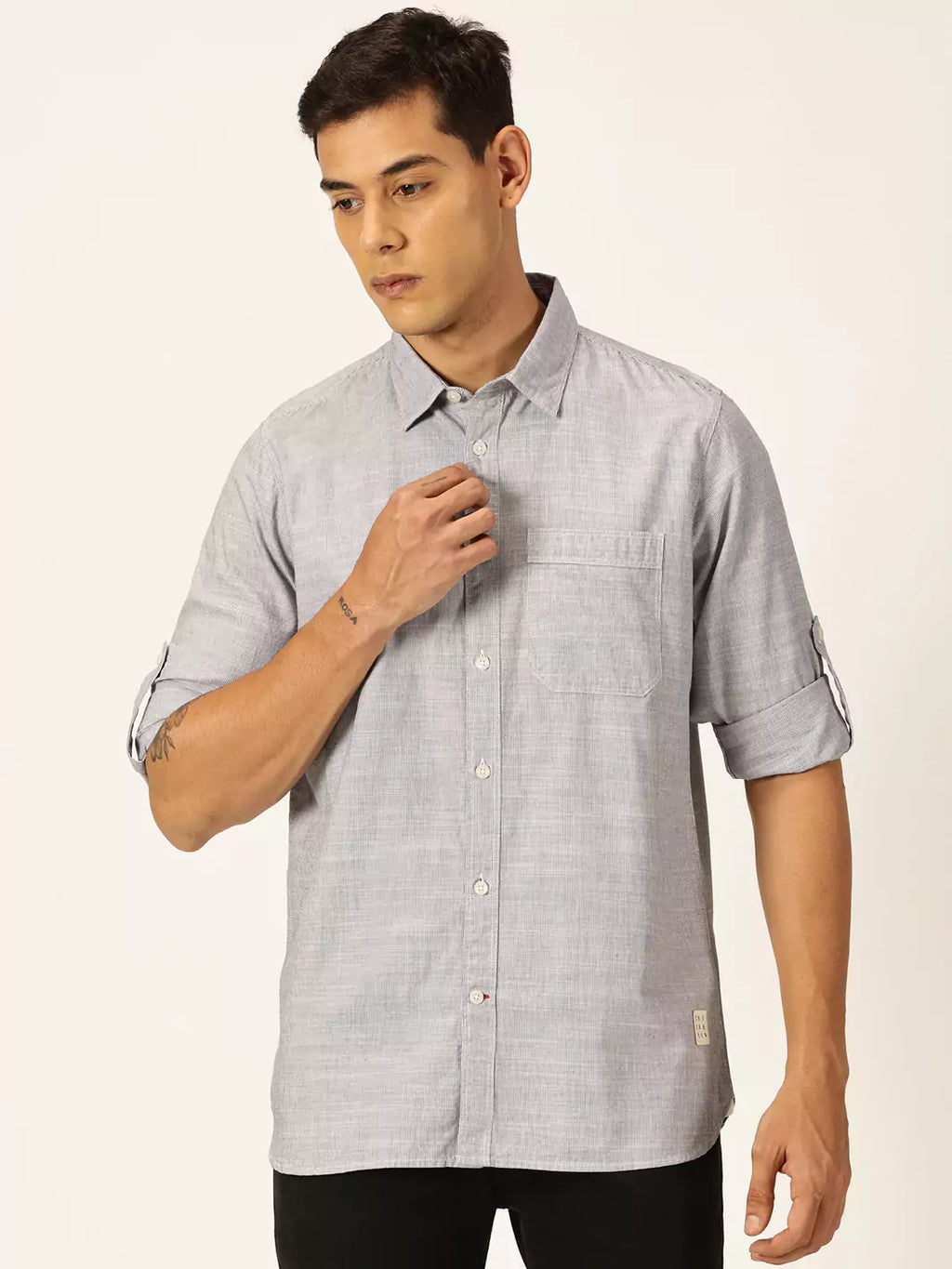 Thomas Scott Men Smart Opaque Cotton Casual Shirt