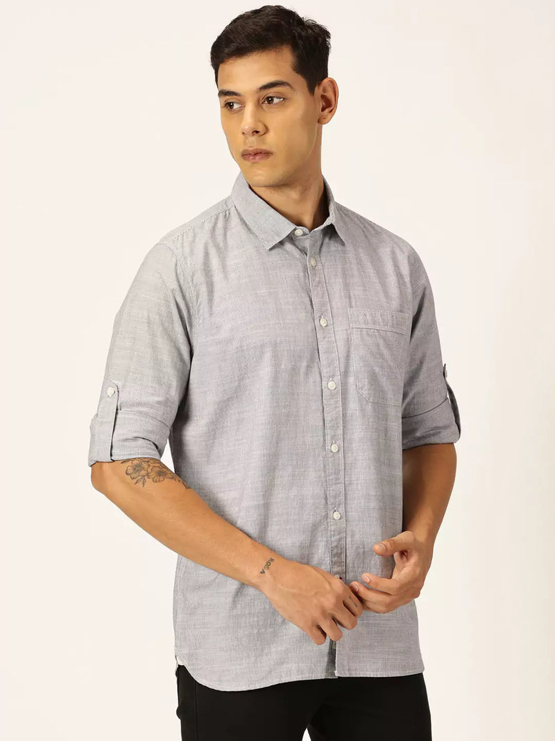 Thomas Scott Men Smart Opaque Cotton Casual Shirt