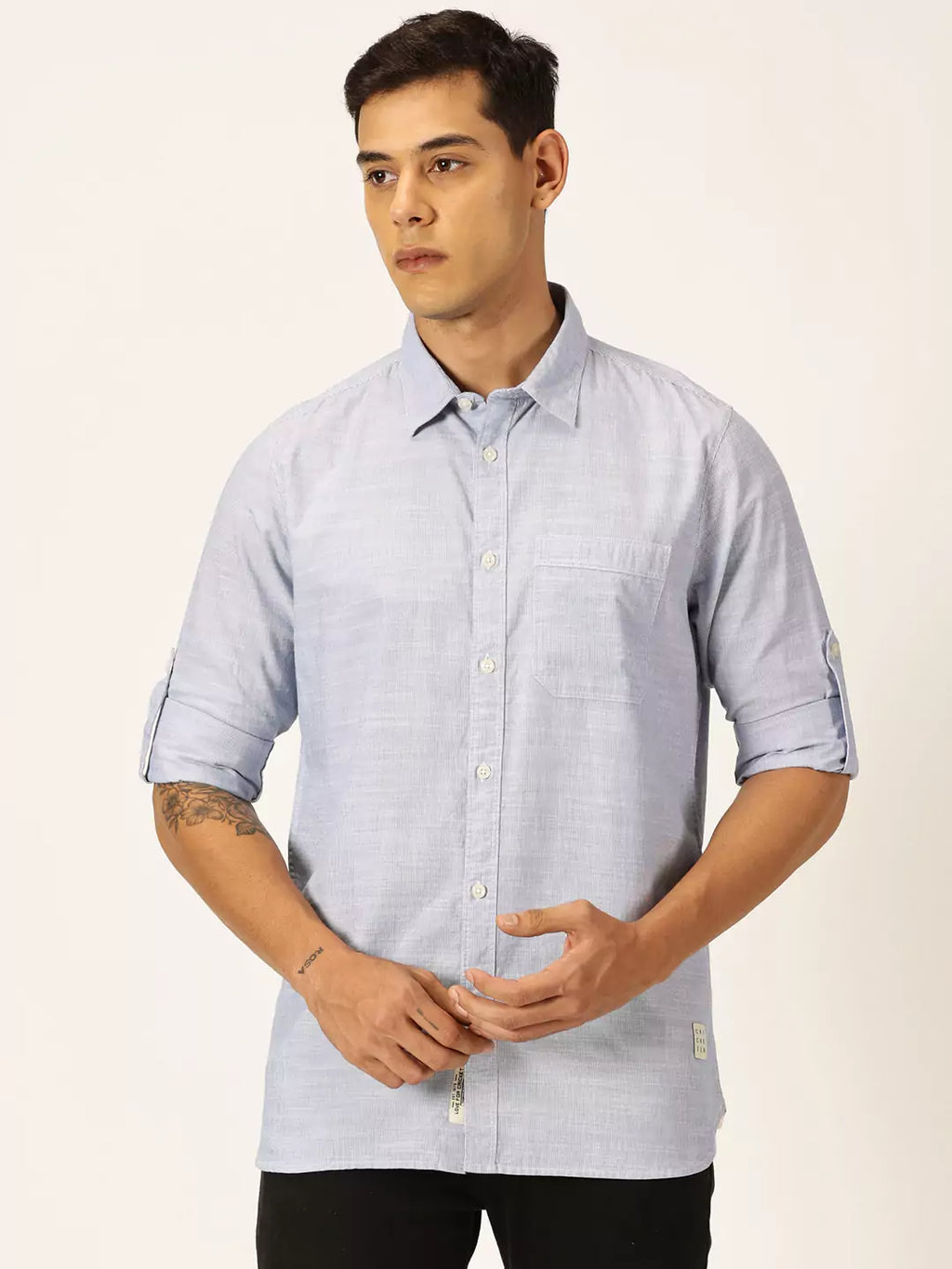 Thomas Scott Men Smart Opaque Striped Cotton Casual Shirt