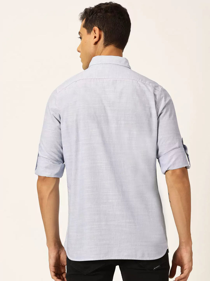 Thomas Scott Men Smart Opaque Striped Cotton Casual Shirt