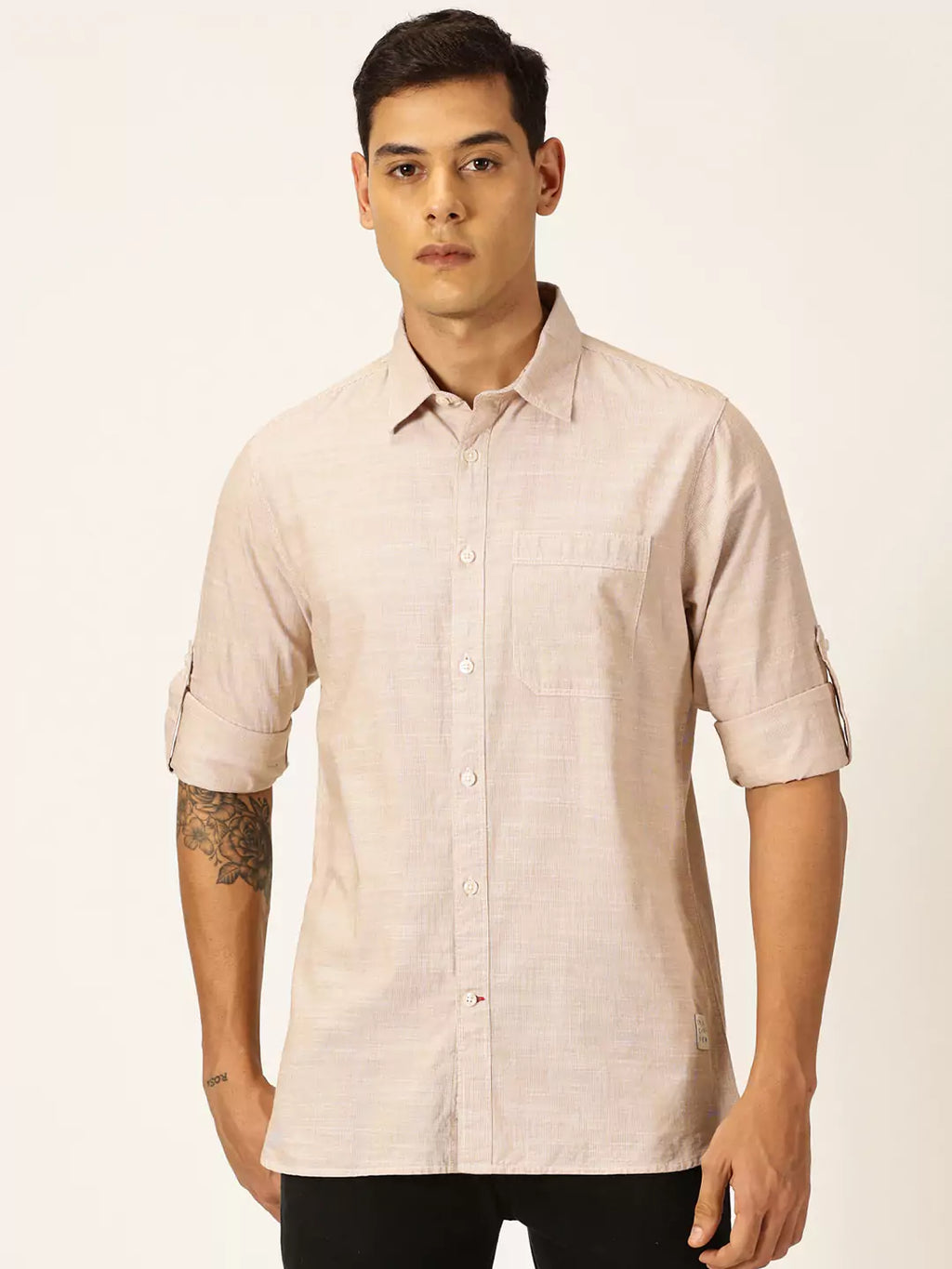 Thomas Scott Men Smart Opaque Cotton Casual Shirt