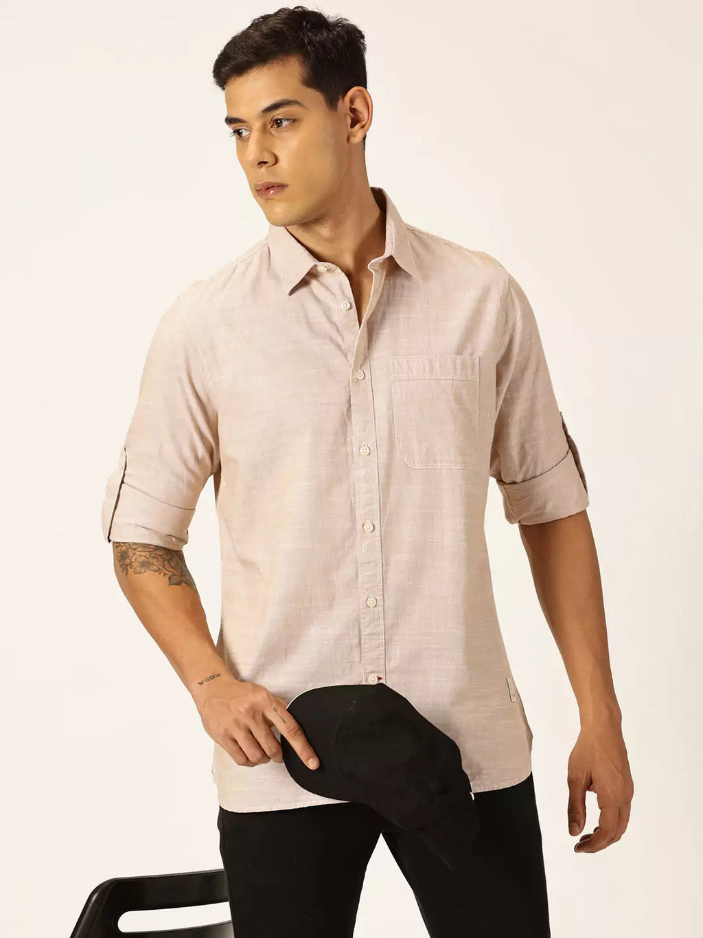 Thomas Scott Men Smart Opaque Cotton Casual Shirt
