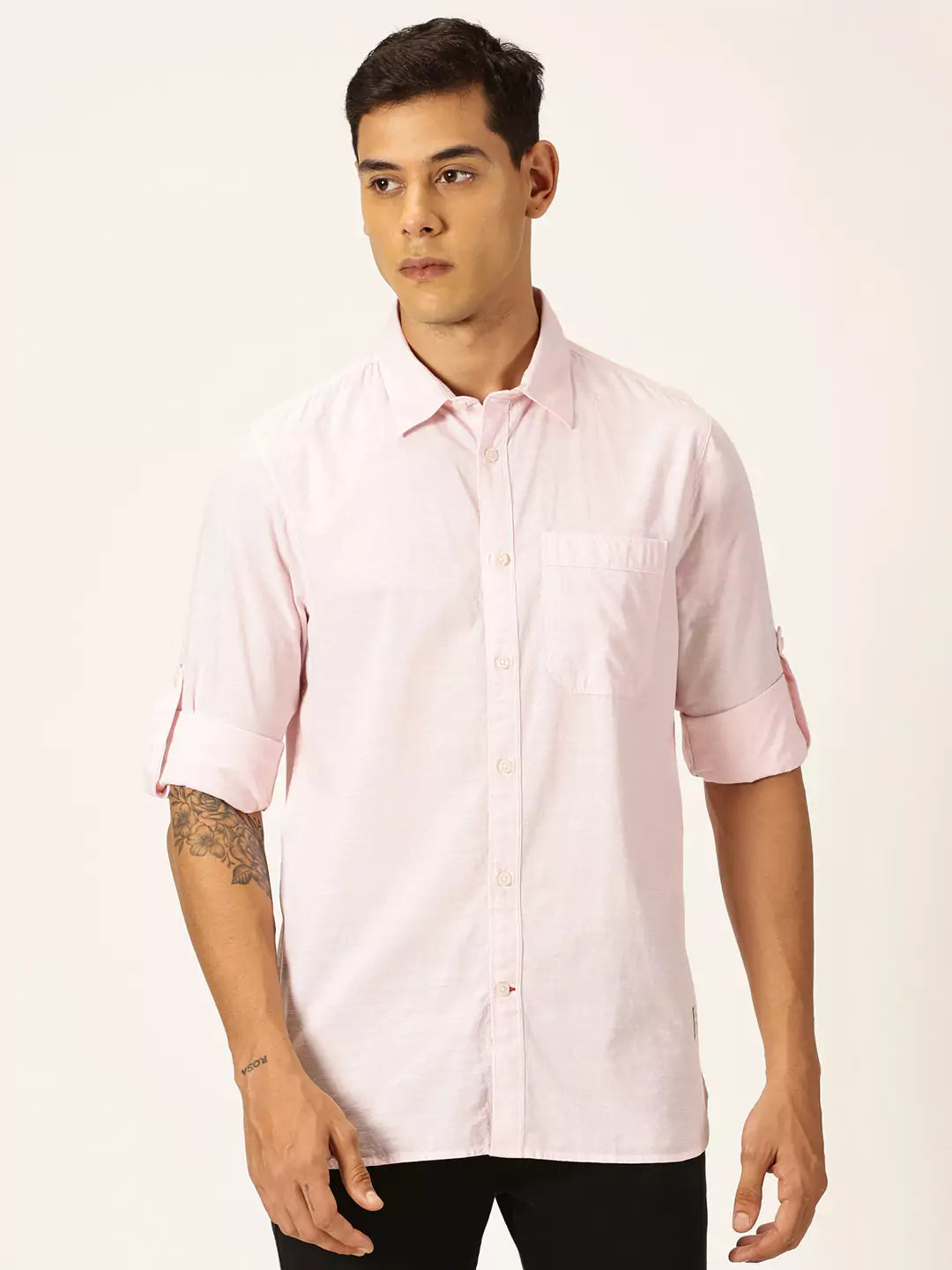 Thomas Scott Men Smart Opaque Cotton Casual Shirt