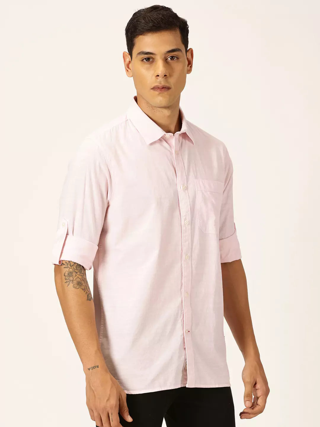 Thomas Scott Men Smart Opaque Cotton Casual Shirt