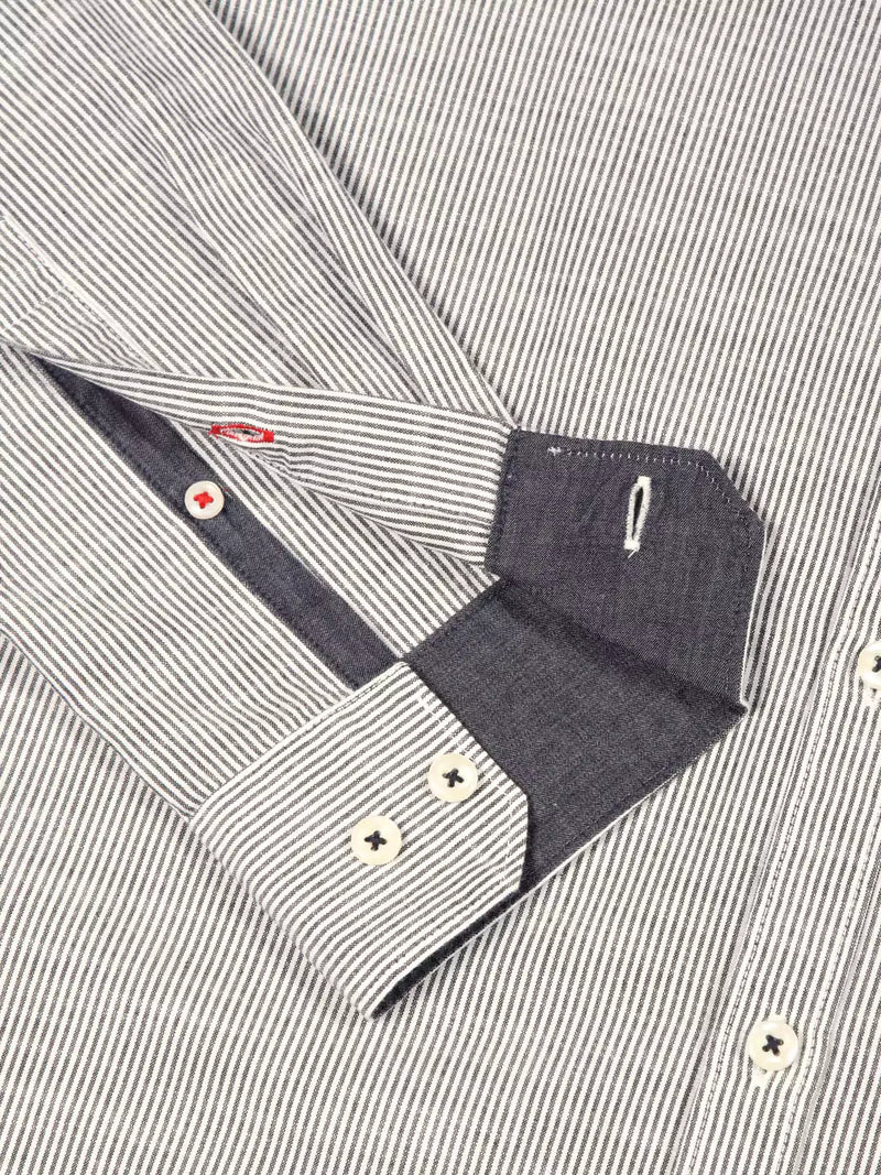 Thomas Scott Men Smart Pinstriped Pure Cotton Casual Shirt