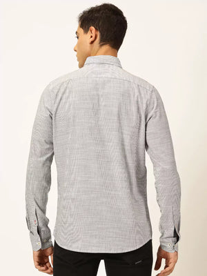 Thomas Scott Men Smart Pinstriped Pure Cotton Casual Shirt