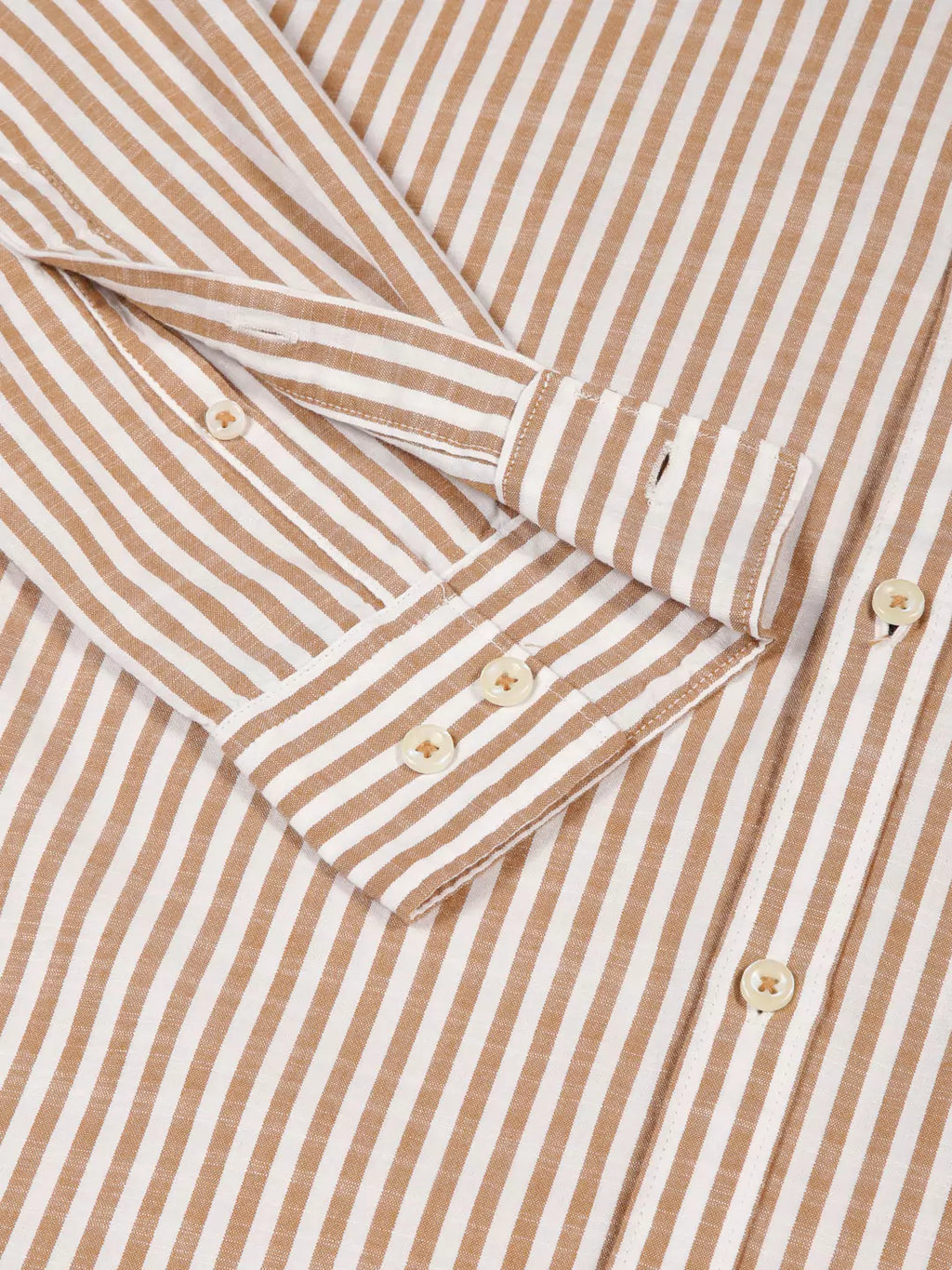Thomas Scott Men Premium Striped Mandarin Collar Casual Shirt