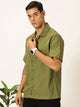 Olive Premium Opaque Casual Shirt For Men