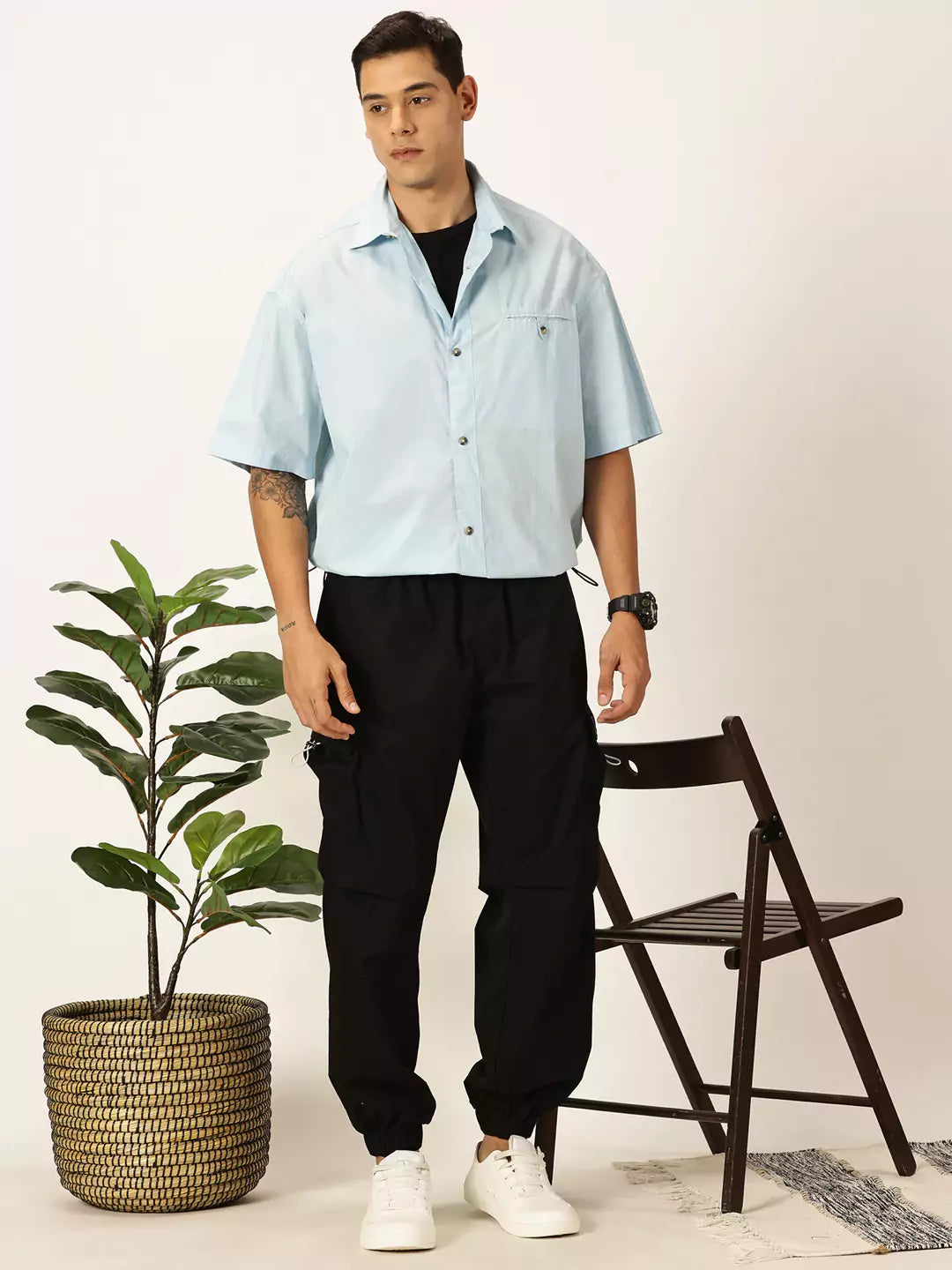 Thomas Scott Men Premium Opaque Cotton Casual Shirt