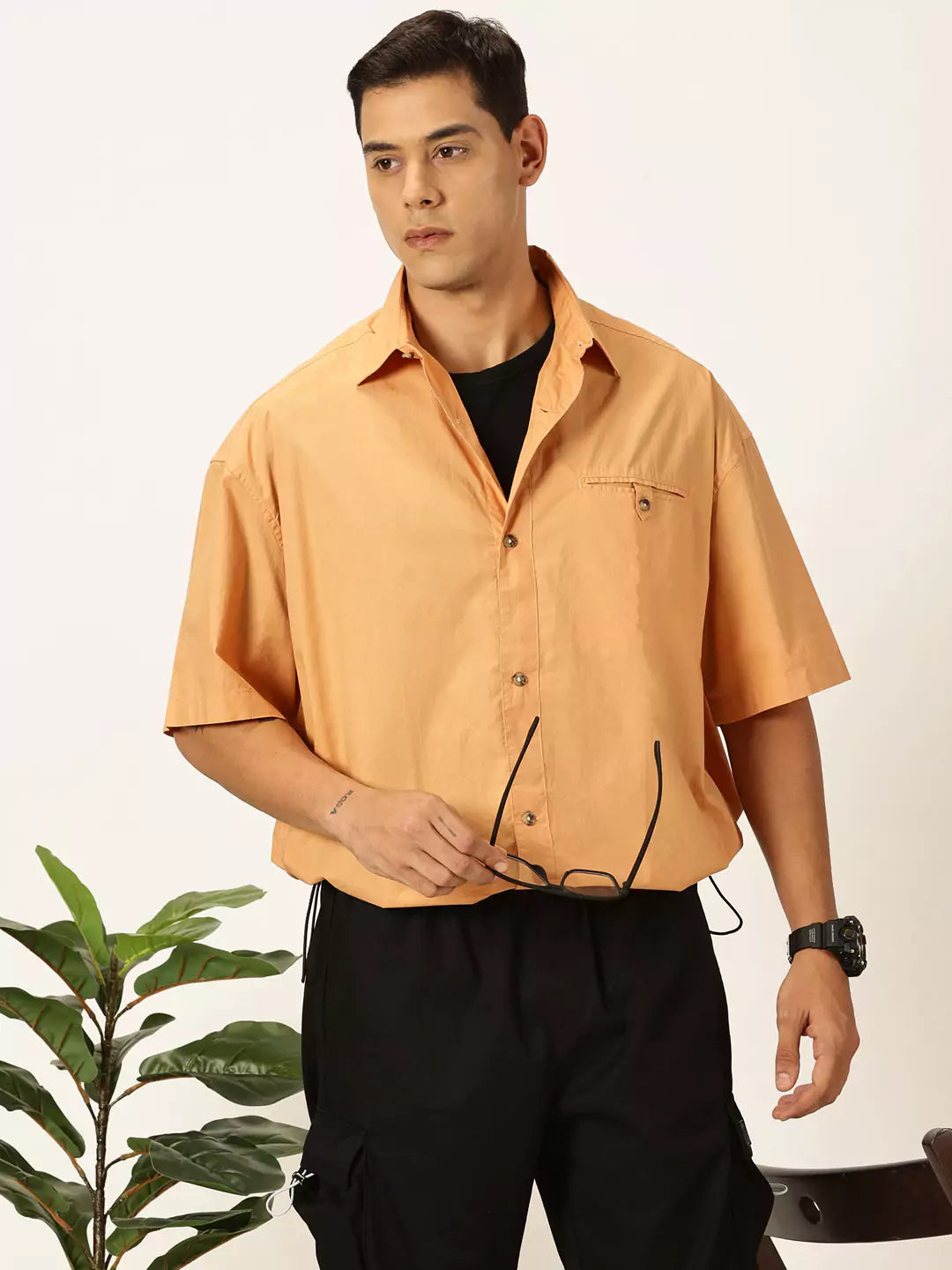 Thomas Scott Men Premium Opaque Cotton Casual Shirt