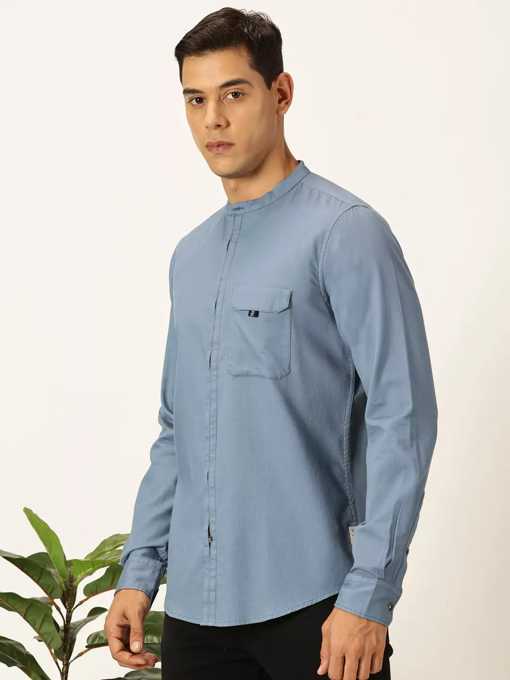 Thomas Scott Men Premium Slim Fit Opaque Casual Shirt