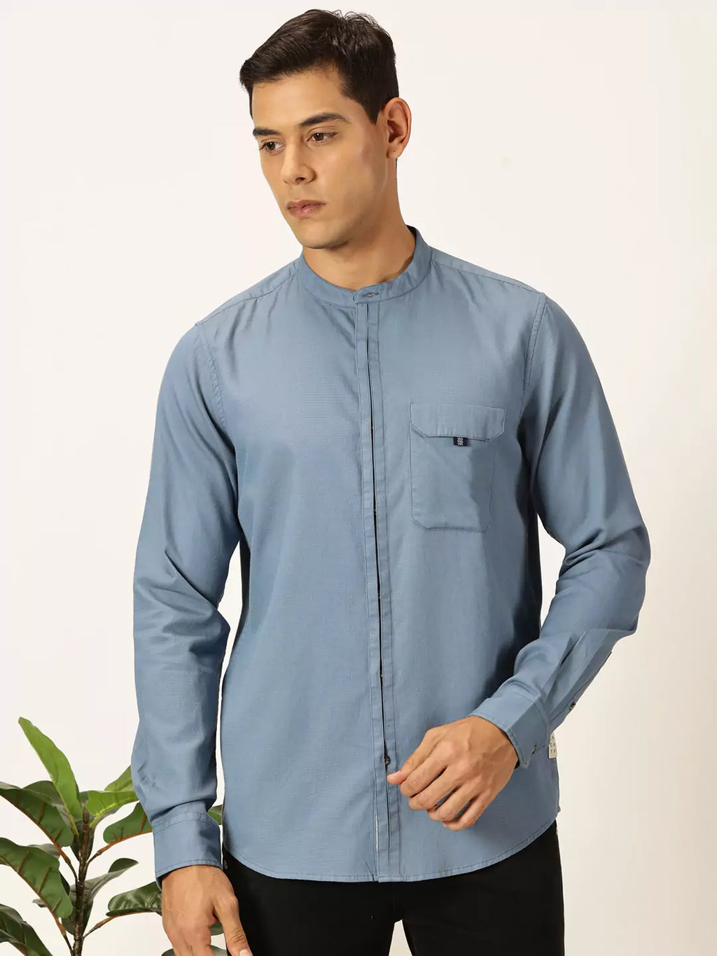 Thomas Scott Men Premium Slim Fit Opaque Casual Shirt