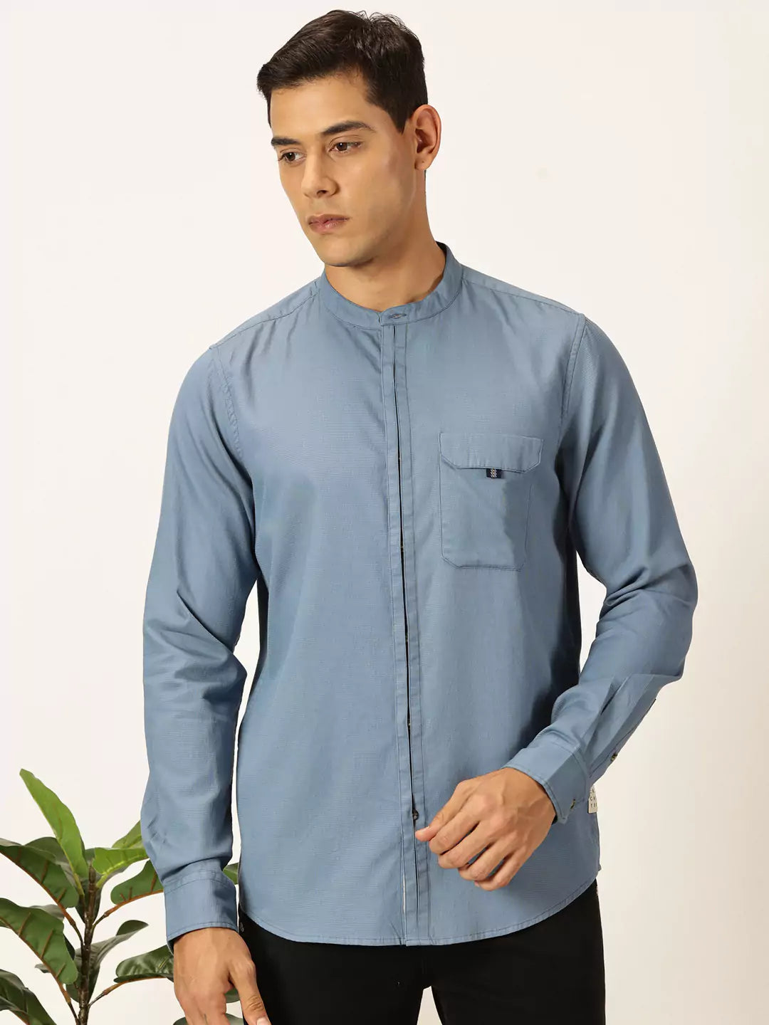 Thomas Scott Men Premium Slim Fit Opaque Casual Shirt