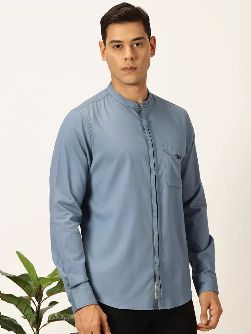 Thomas Scott Men Premium Slim Fit Opaque Casual Shirt