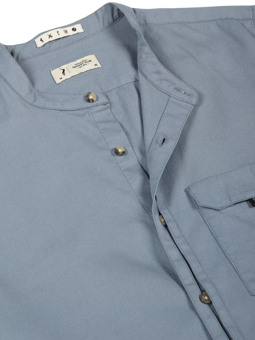 Thomas Scott Men Premium Slim Fit Opaque Casual Shirt
