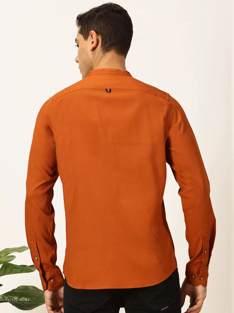 Thomas Scott Men Premium Slim Fit Opaque Solid Casual Shirt