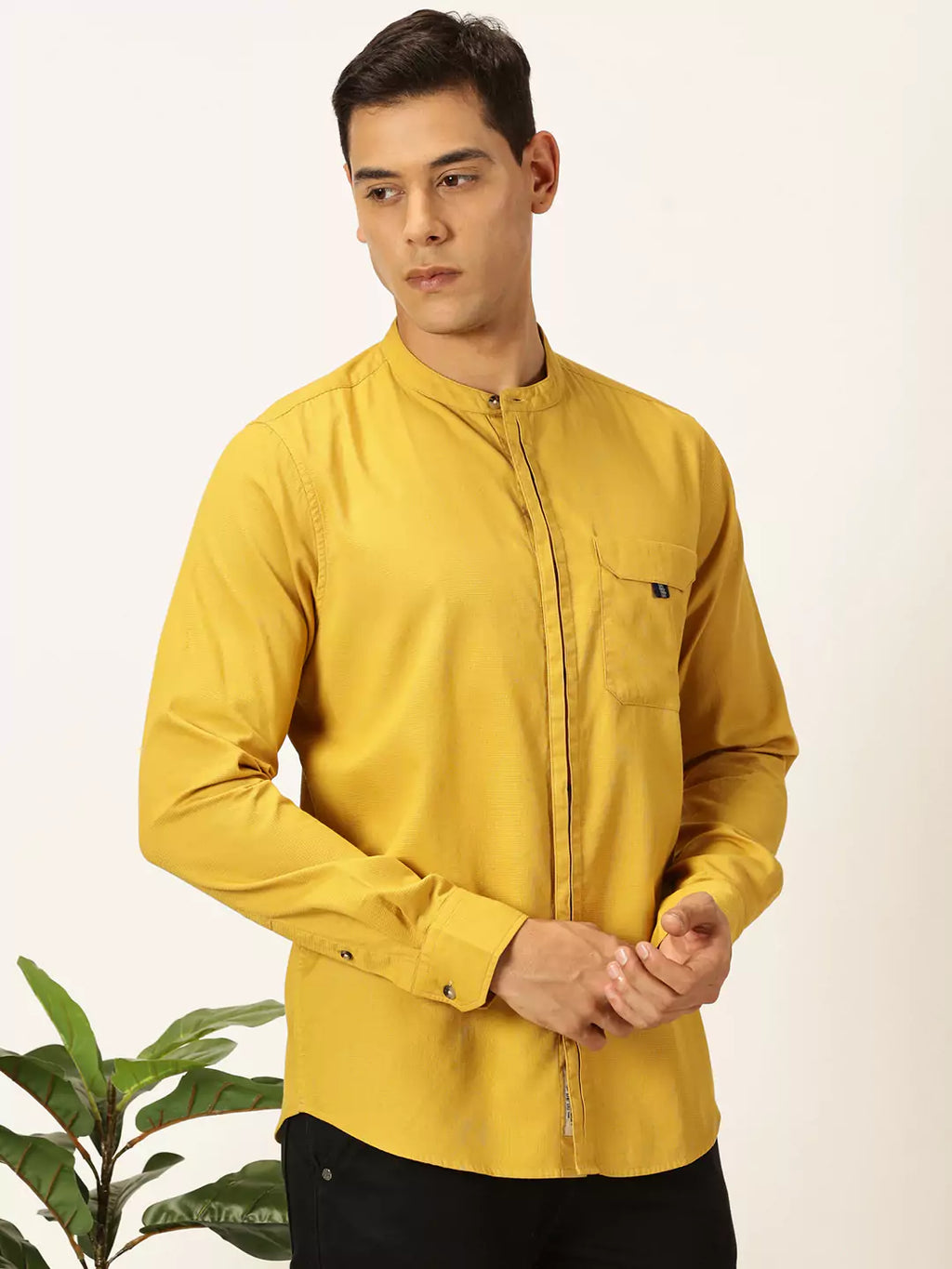 Thomas Scott Men Premium Slim Fit Opaque Casual Shirt