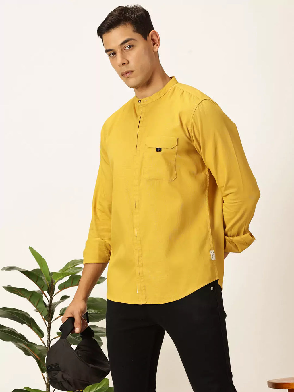 Thomas Scott Men Premium Slim Fit Opaque Casual Shirt