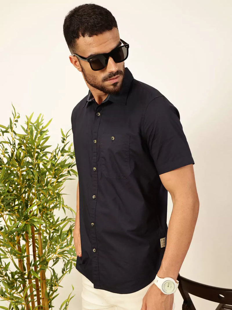 Thomas Scott Men Premium Solid Casual Shirt