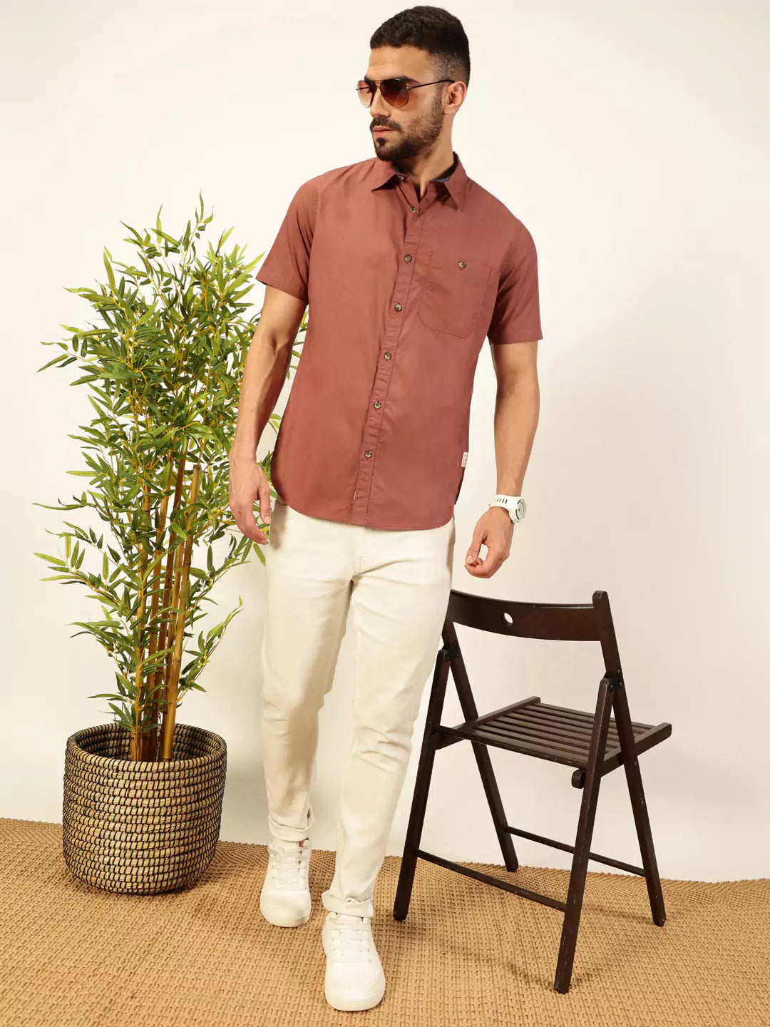 Thomas Scott Men Premium Opaque Casual Shirt