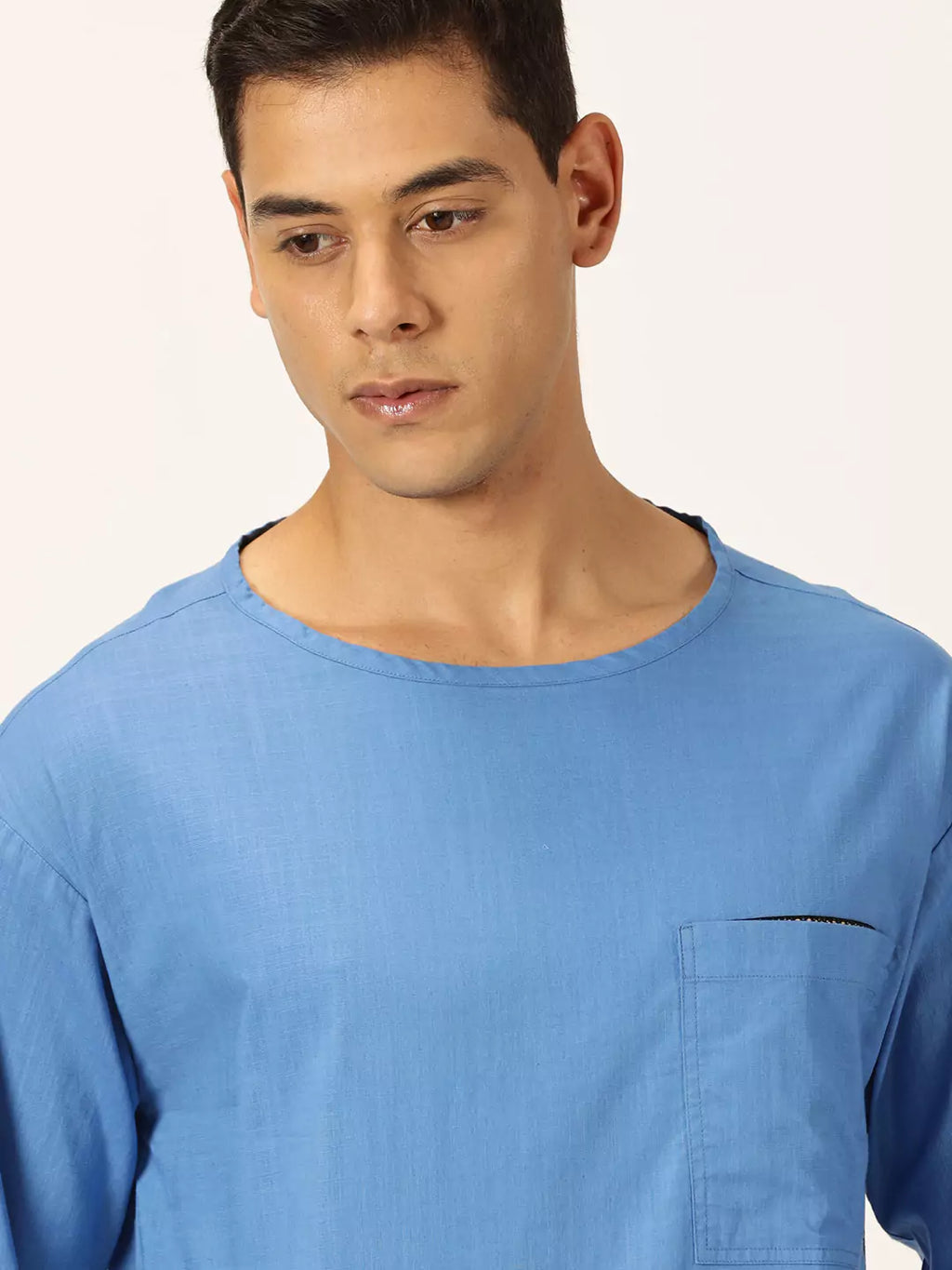 Thomas Scott Men Solid Pure Cotton Boxy T-shirt