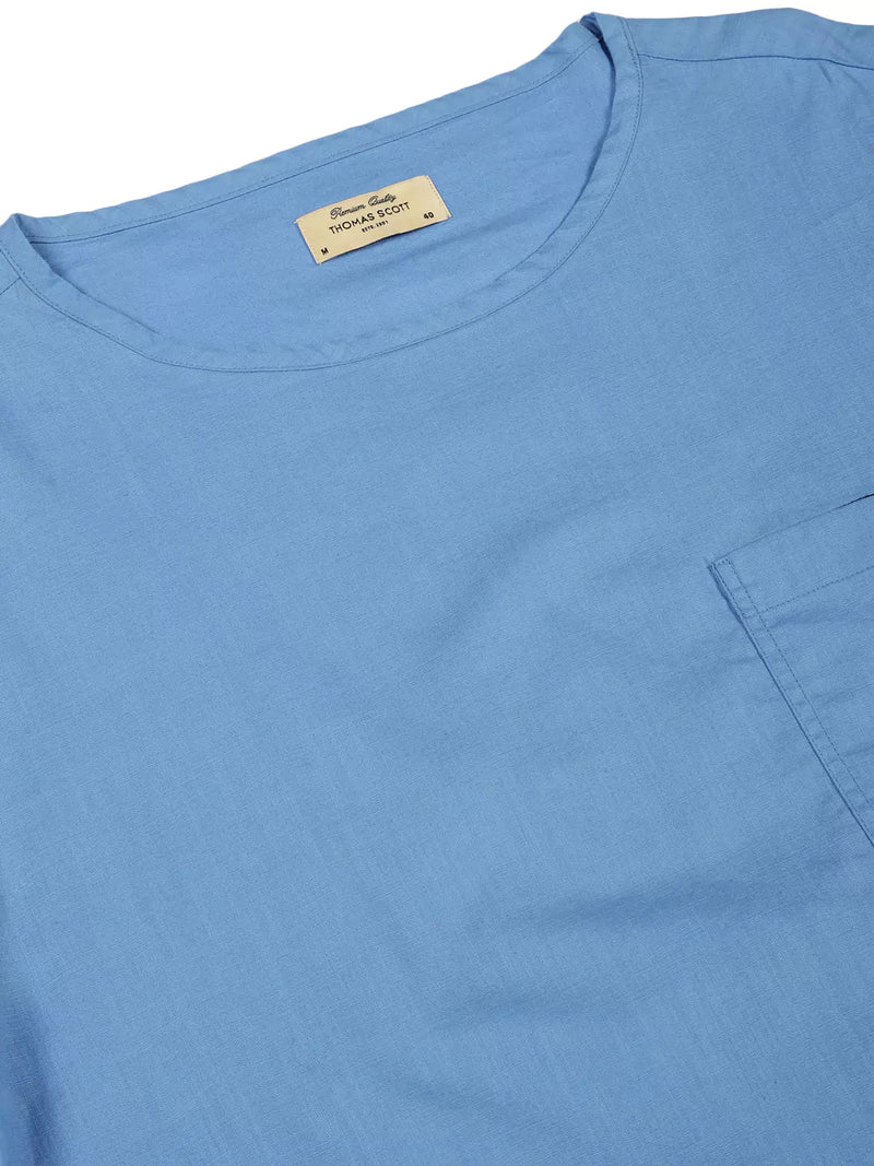 Thomas Scott Men Solid Pure Cotton Boxy T-shirt