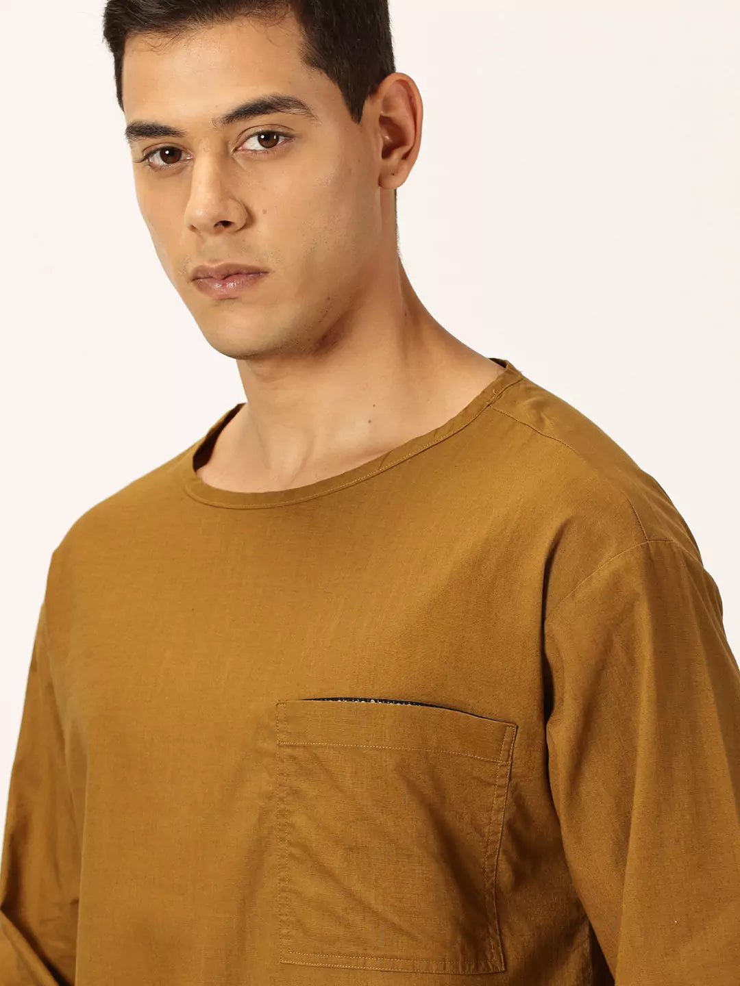 Thomas Scott Men Solid Pure Cotton Boxy T-shirt