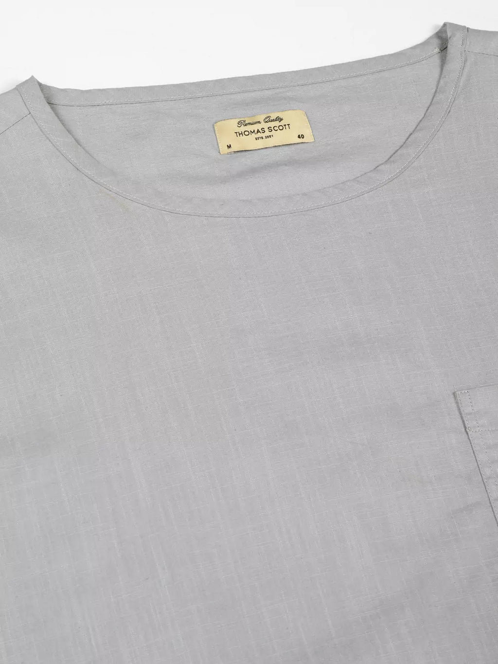 Thomas Scott Men Solid Pure Cotton Boxy T-shirt
