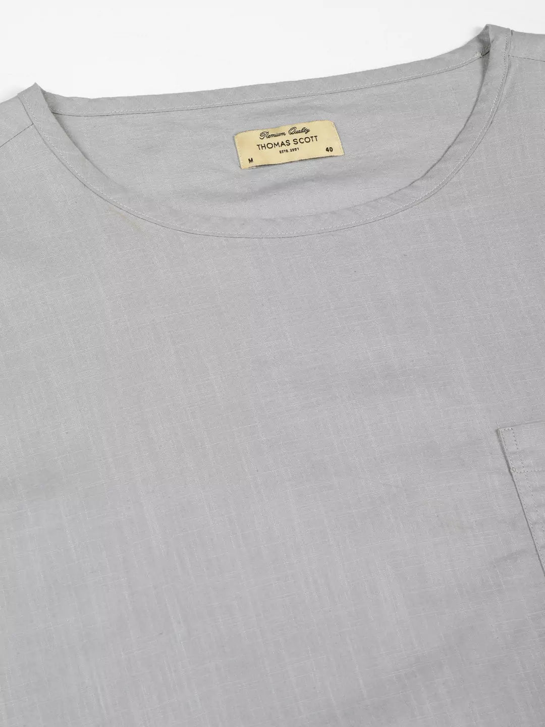 Thomas Scott Men Solid Pure Cotton Boxy T-shirt