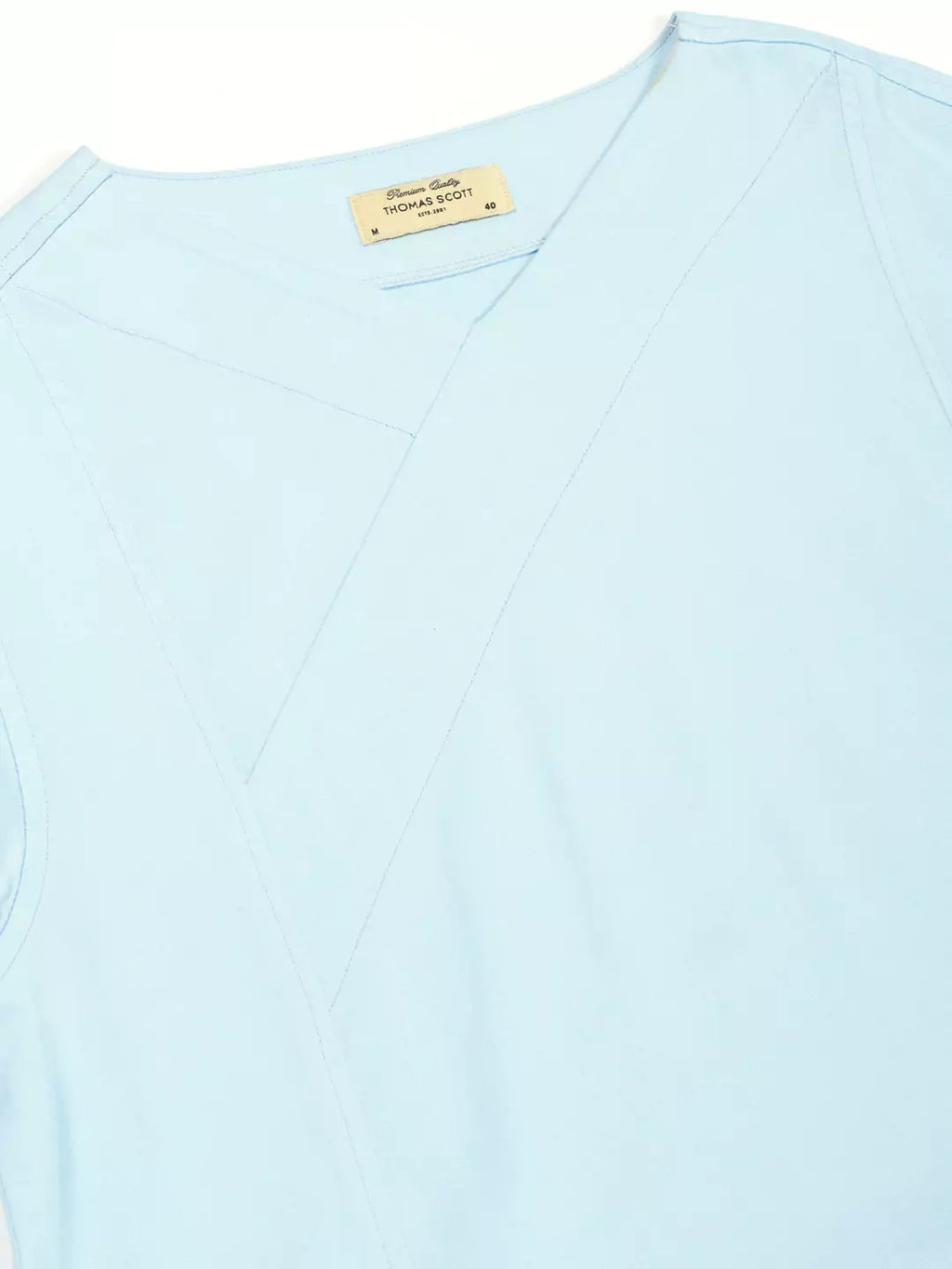 Thomas Scott Men Solid V-Neck Cotton Boxy T-Shirt