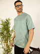 Thomas Scott Men Solid V-Neck Cotton Boxy T-Shirt