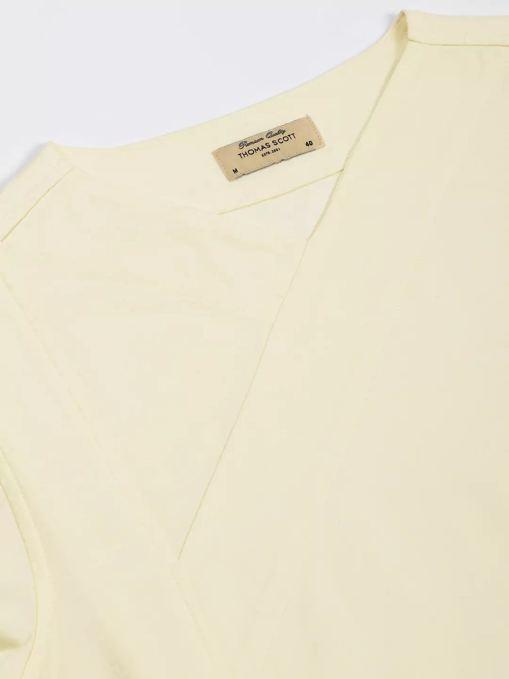 Thomas Scott Men Solid V-Neck Cotton Boxy T-Shirt