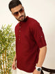 Maroon Premium Opaque Casual Shirt For Men