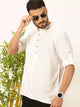 White Premium Opaque Casual Shirt For Men