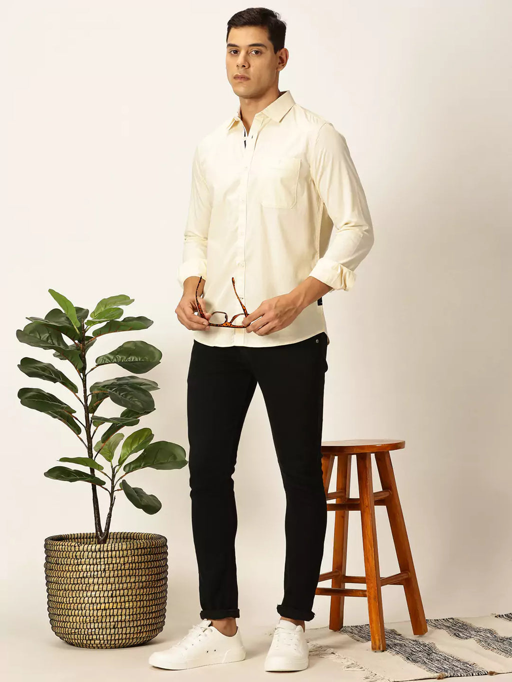 Thomas Scott Men Premium Opaque Casual Shirt