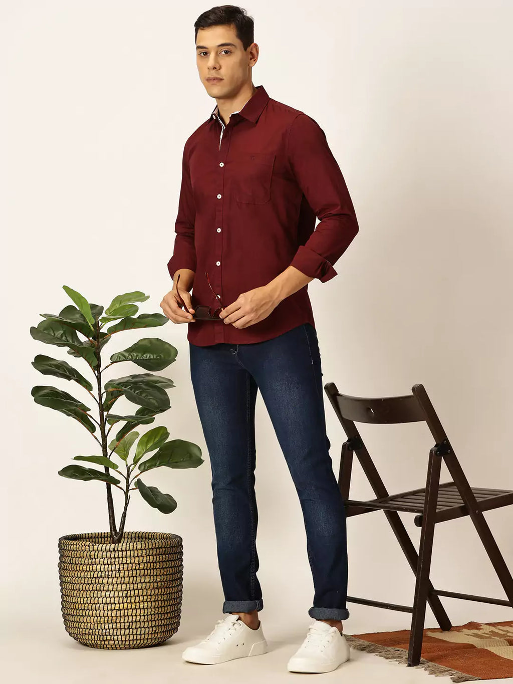 Thomas Scott Men Premium Opaque Casual Shirt