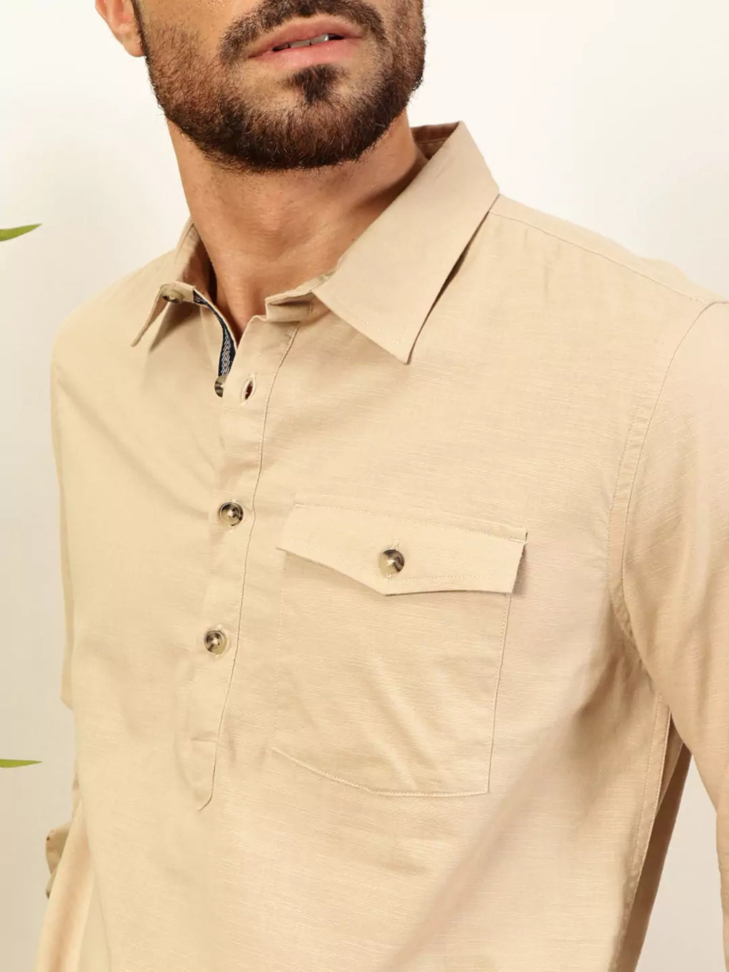 Thomas Scott Men Premium Solid Spread Collar Casual Shirt