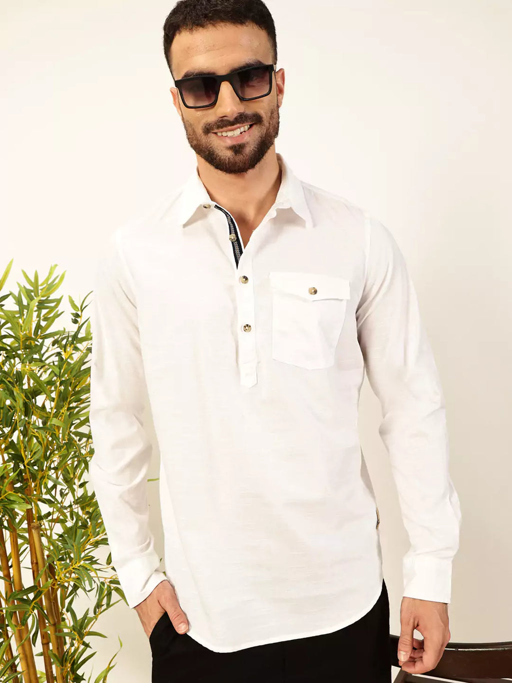 Thomas Scott Men Premium Solid Casual Shirt