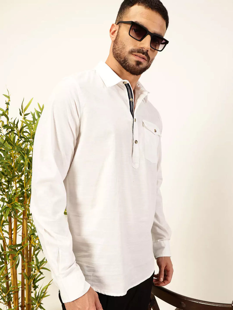 Thomas Scott Men Premium Solid Casual Shirt