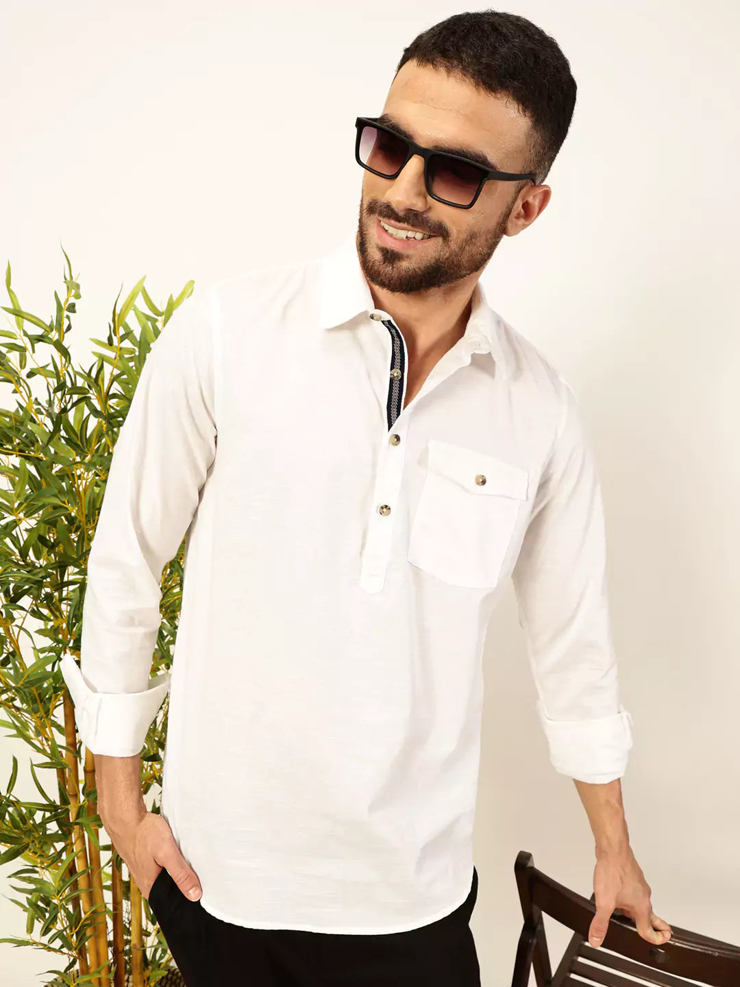 Thomas Scott Men Premium Solid Casual Shirt